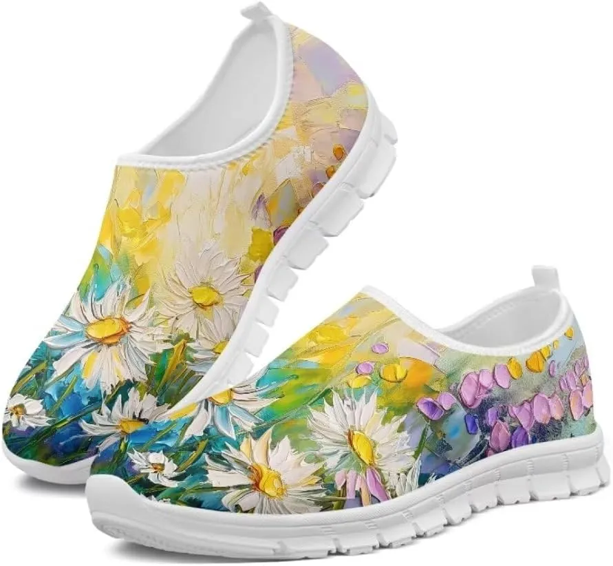 Quincy Ladies Slip On Casual Shoes Low-Cut Soft Sports Sneakers Comfortable Breathable Walking Running Shoes Women's Loafers