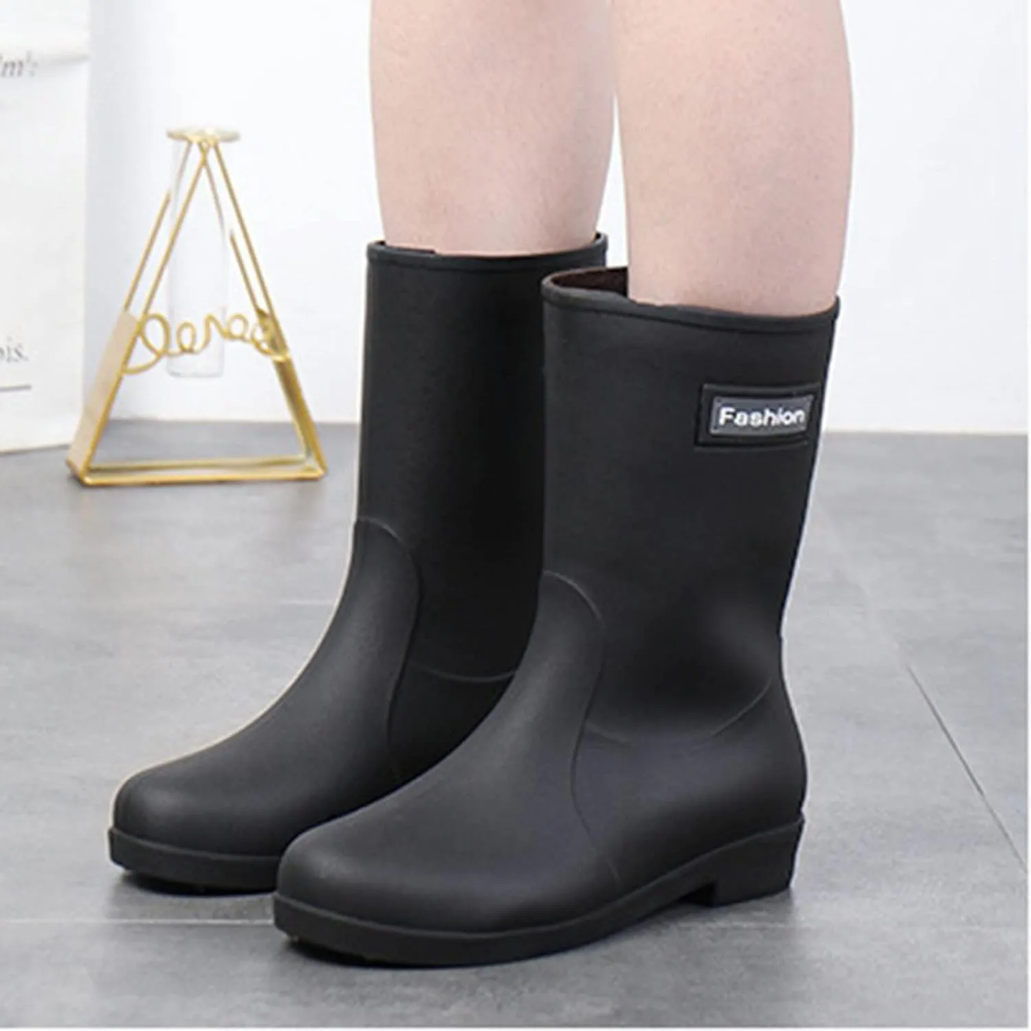 Rain Boots Women Women's Short Rain Boots Waterproof Garden Shoes Outdoor Rain Shoes for Hunting Gardening Farming