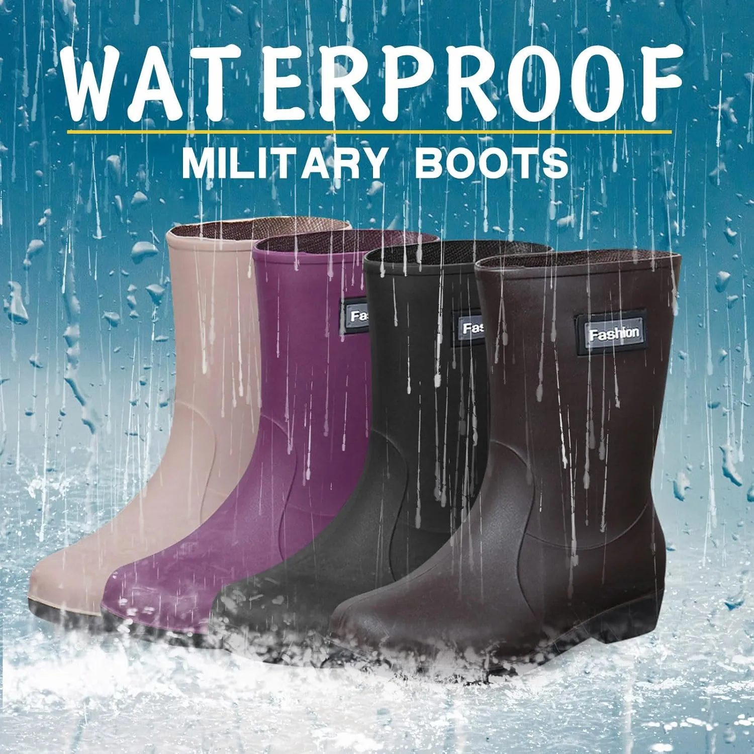 Rain Boots Women Women's Short Rain Boots Waterproof Garden Shoes Outdoor Rain Shoes for Hunting Gardening Farming