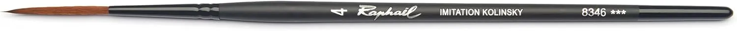 Raphael Stradivarius Synthetic Kolinsky Watercolor Brush, Black
