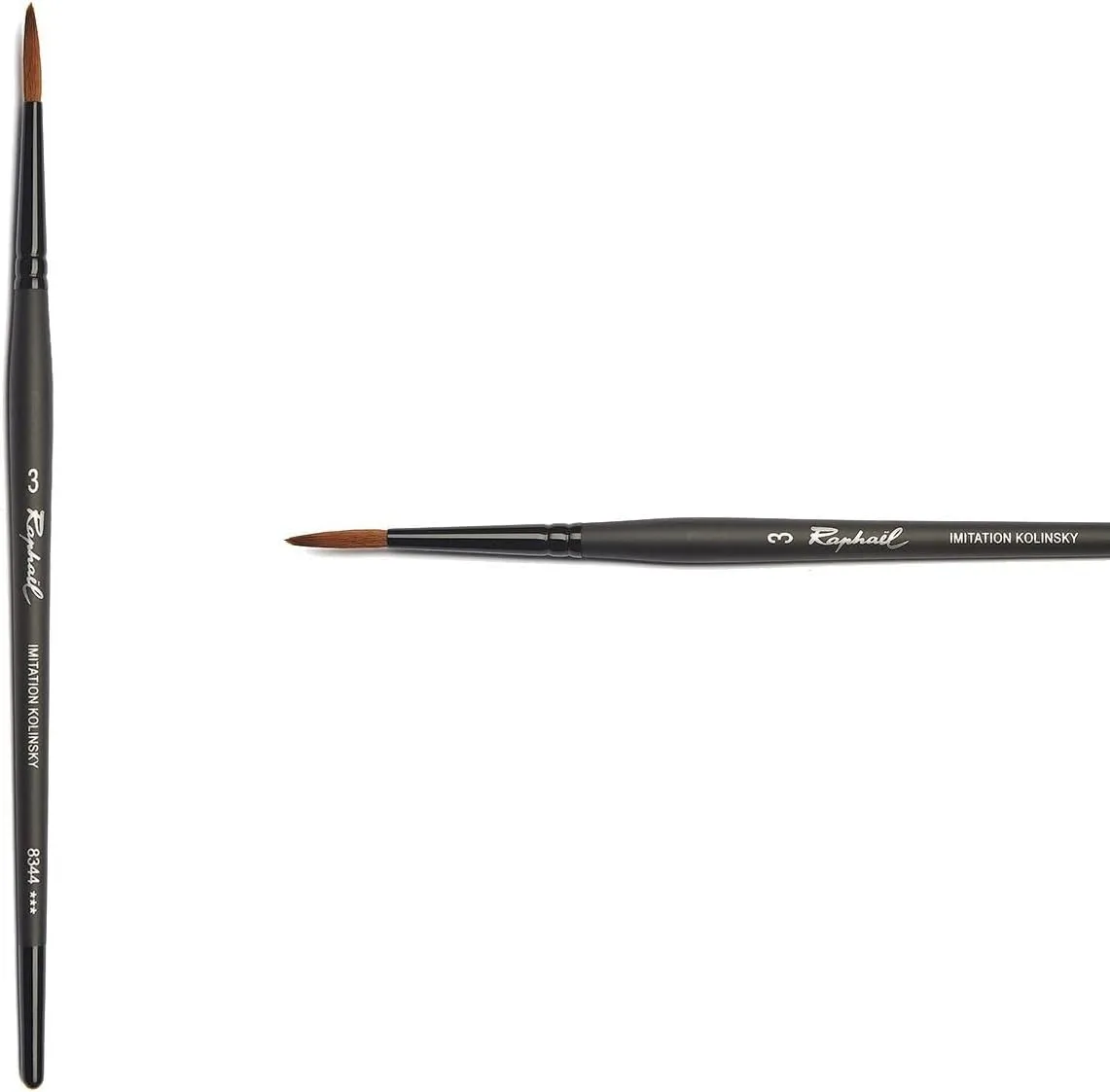 Raphael Stradivarius Synthetic Kolinsky Watercolor Brush, Round, 3