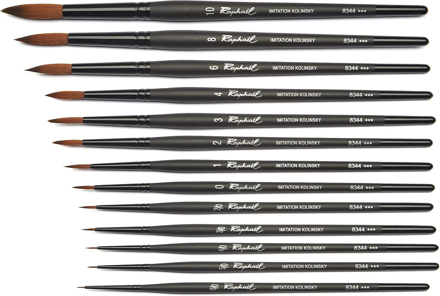 Raphael Stradivarius Synthetic Kolinsky Watercolor Brush, Round, 3