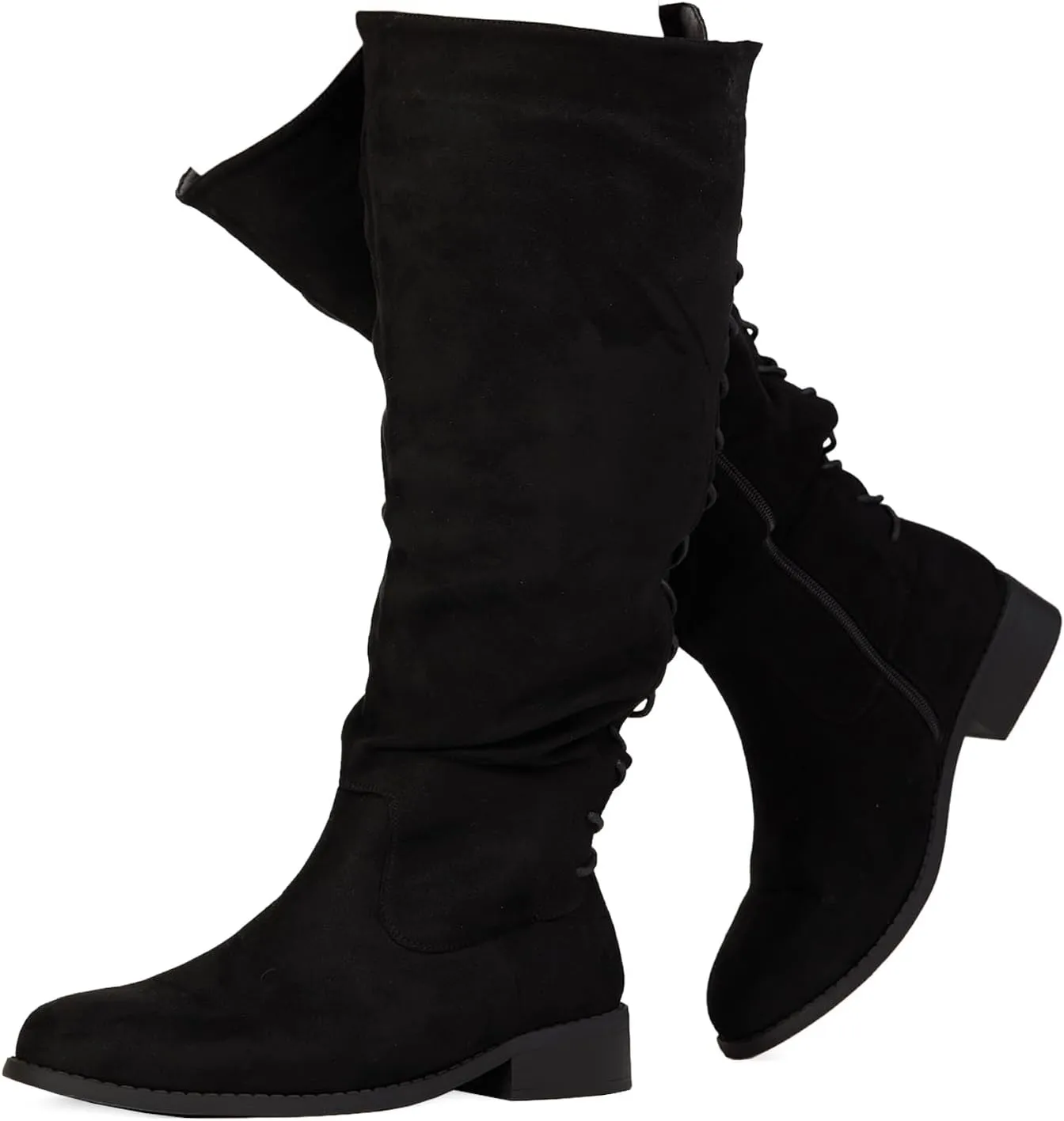 RF ROOM OF FASHION Women's Athletic Wide Calf Knee High Riding Boots