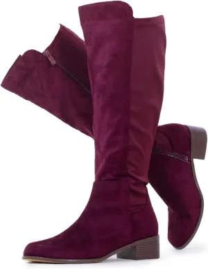 RF ROOM OF FASHION Women's Wide Calf Knee High Riding Boots