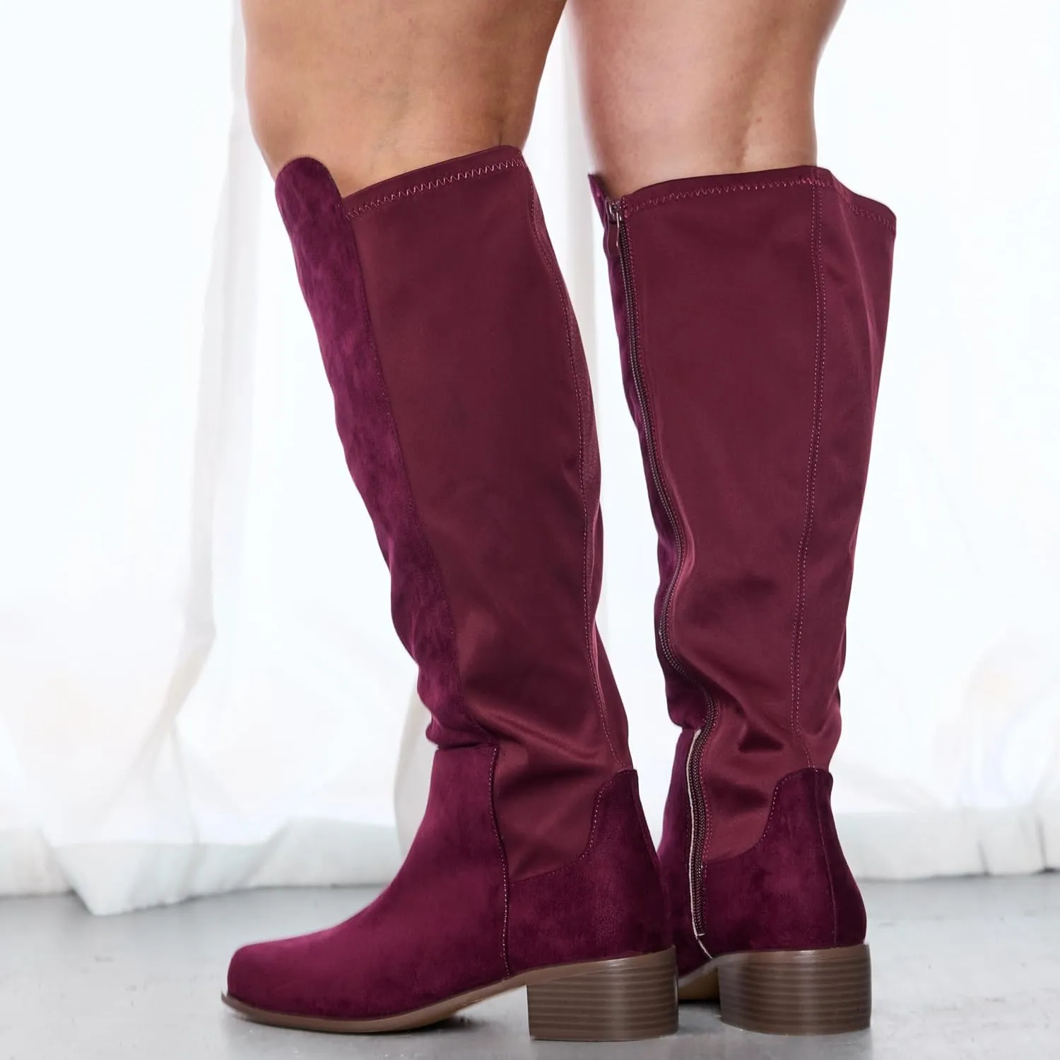 RF ROOM OF FASHION Women's Wide Calf Knee High Riding Boots