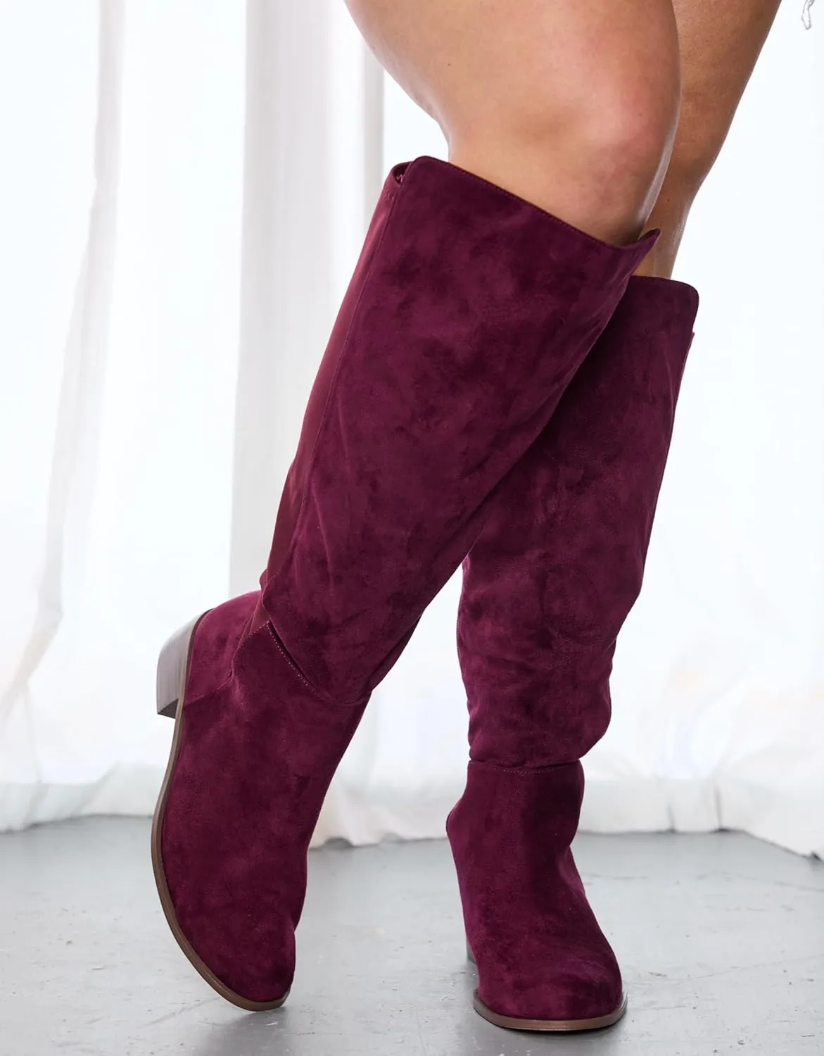 RF ROOM OF FASHION Women's Wide Calf Knee High Riding Boots
