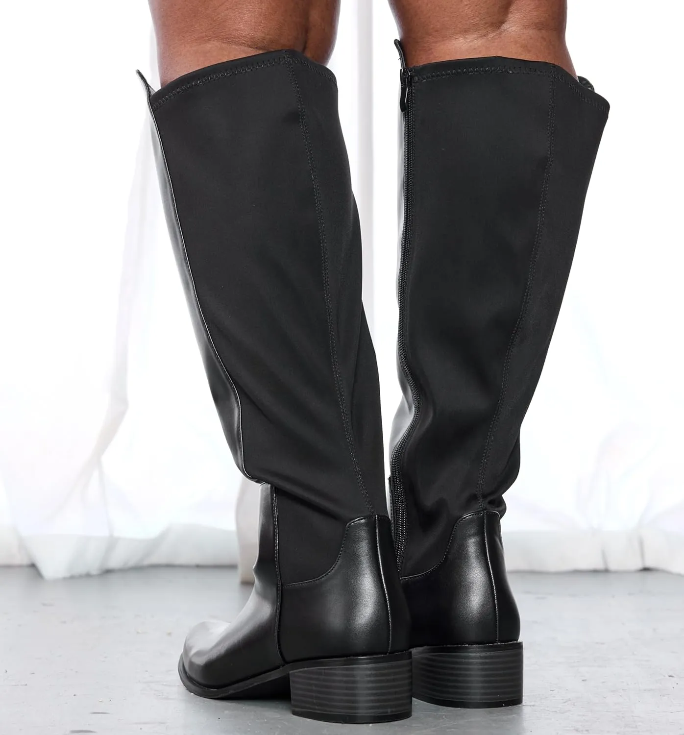 RF ROOM OF FASHION Women's Wide Calf Knee High Riding Boots