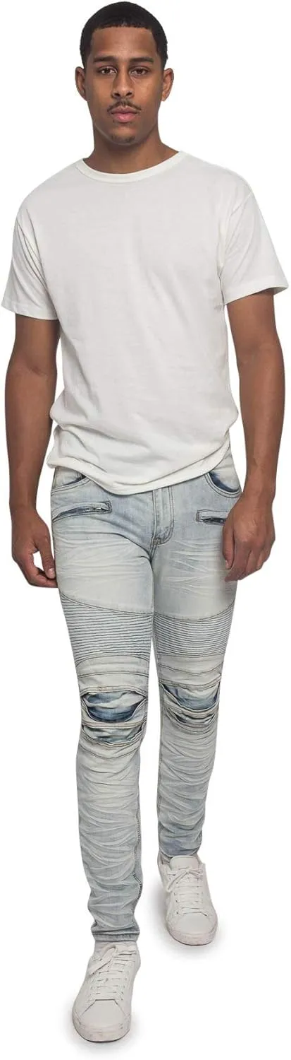Ribbed Thigh Biker Moto Style Bottoms