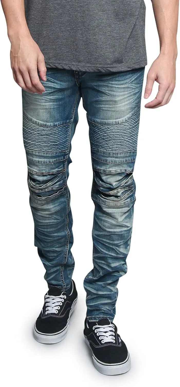 Ribbed Thigh Biker Moto Style Bottoms