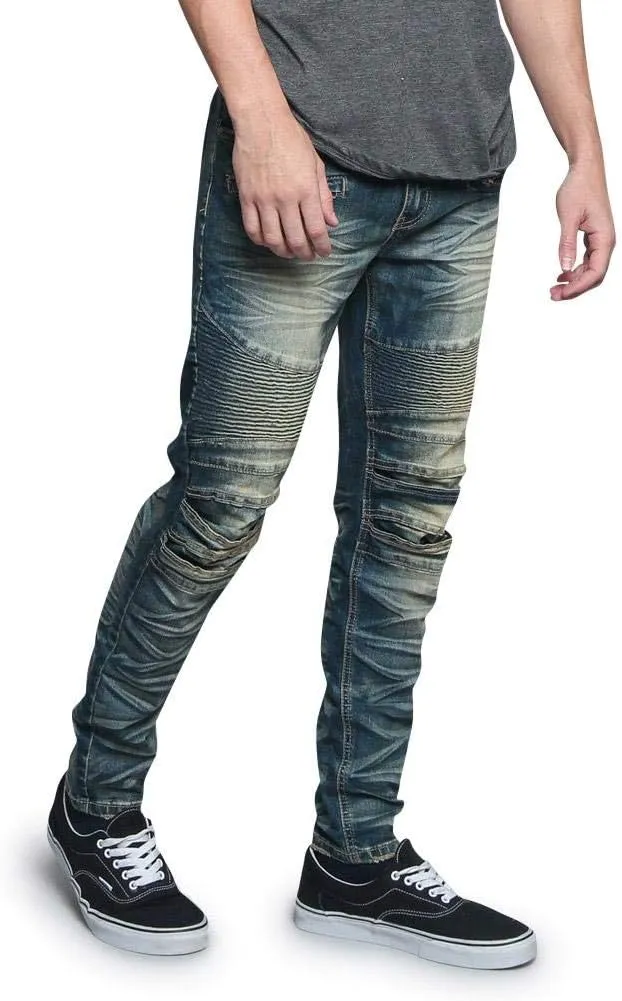 Ribbed Thigh Biker Moto Style Bottoms