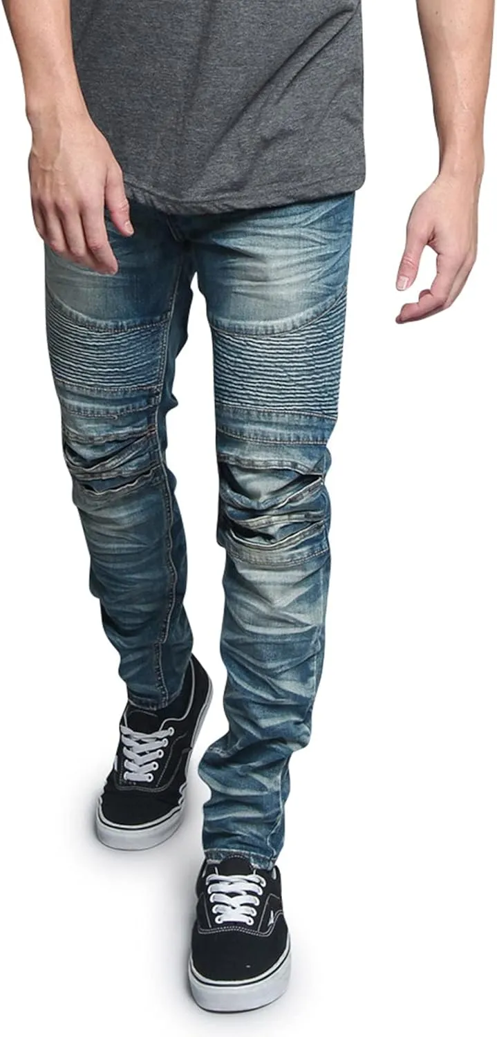 Ribbed Thigh Biker Moto Style Bottoms