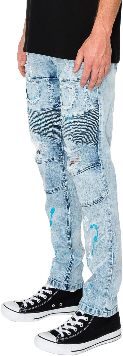 Ribbed Thigh Biker Moto Style Bottoms