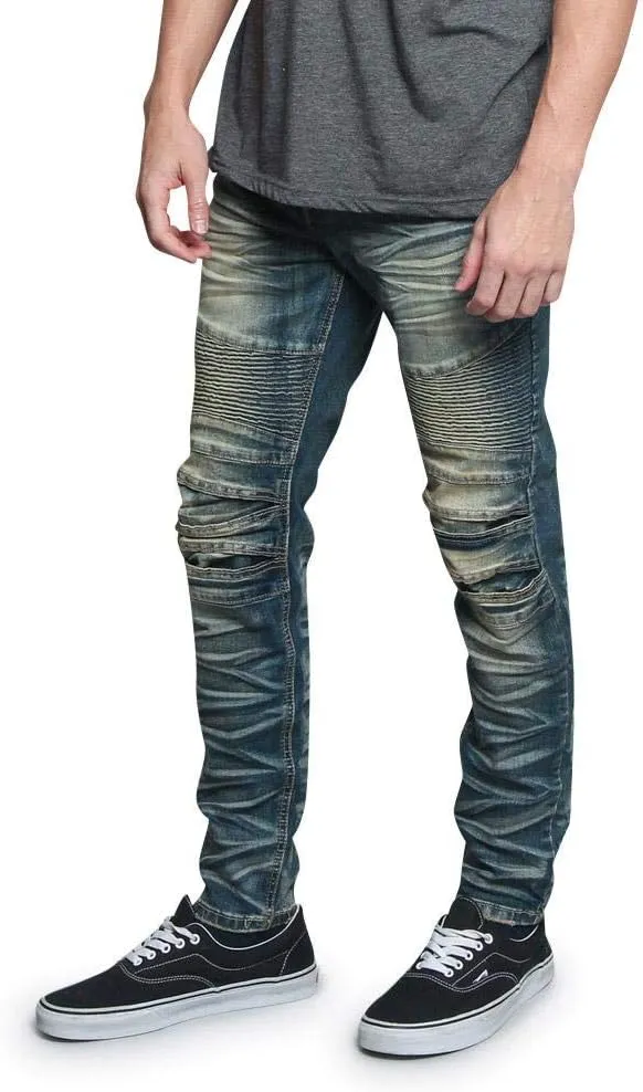 Ribbed Thigh Biker Moto Style Bottoms