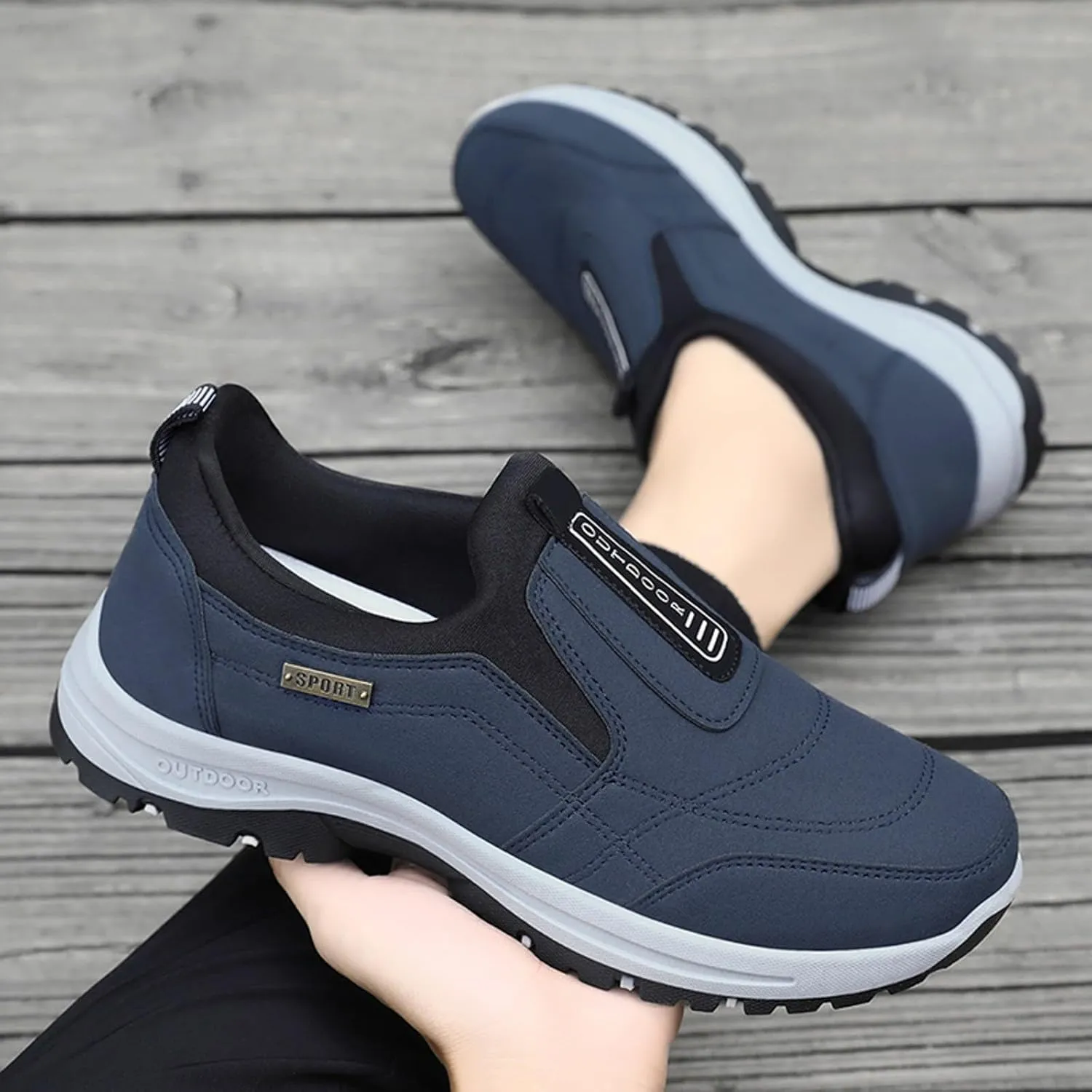 Shoes for Men Golf Hiking Versatile Office Solid Color Work Slip On Loafers