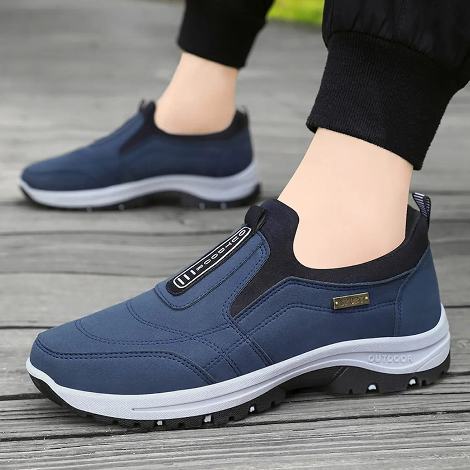 Shoes for Men Golf Hiking Versatile Office Solid Color Work Slip On Loafers