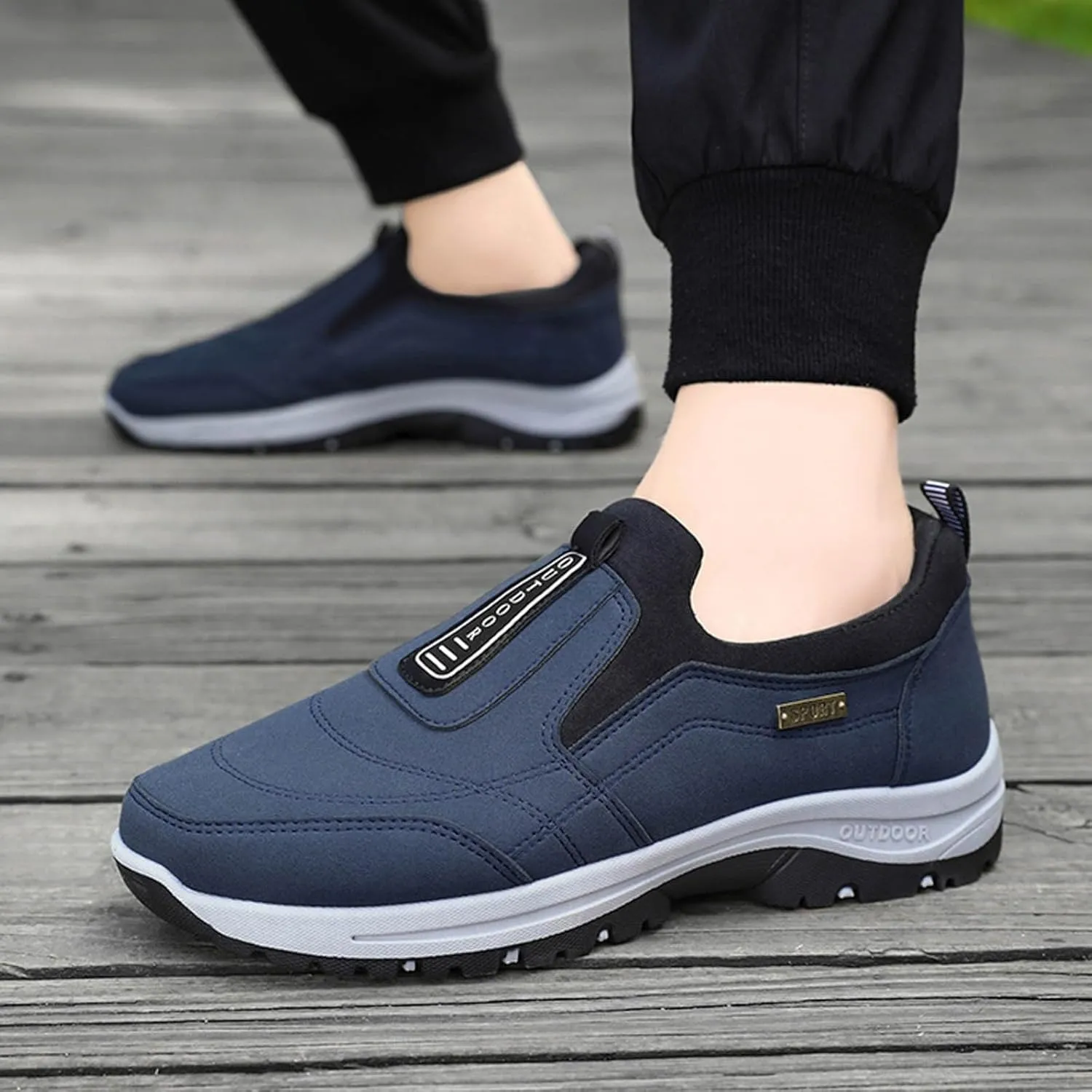 Shoes for Men Golf Hiking Versatile Office Solid Color Work Slip On Loafers