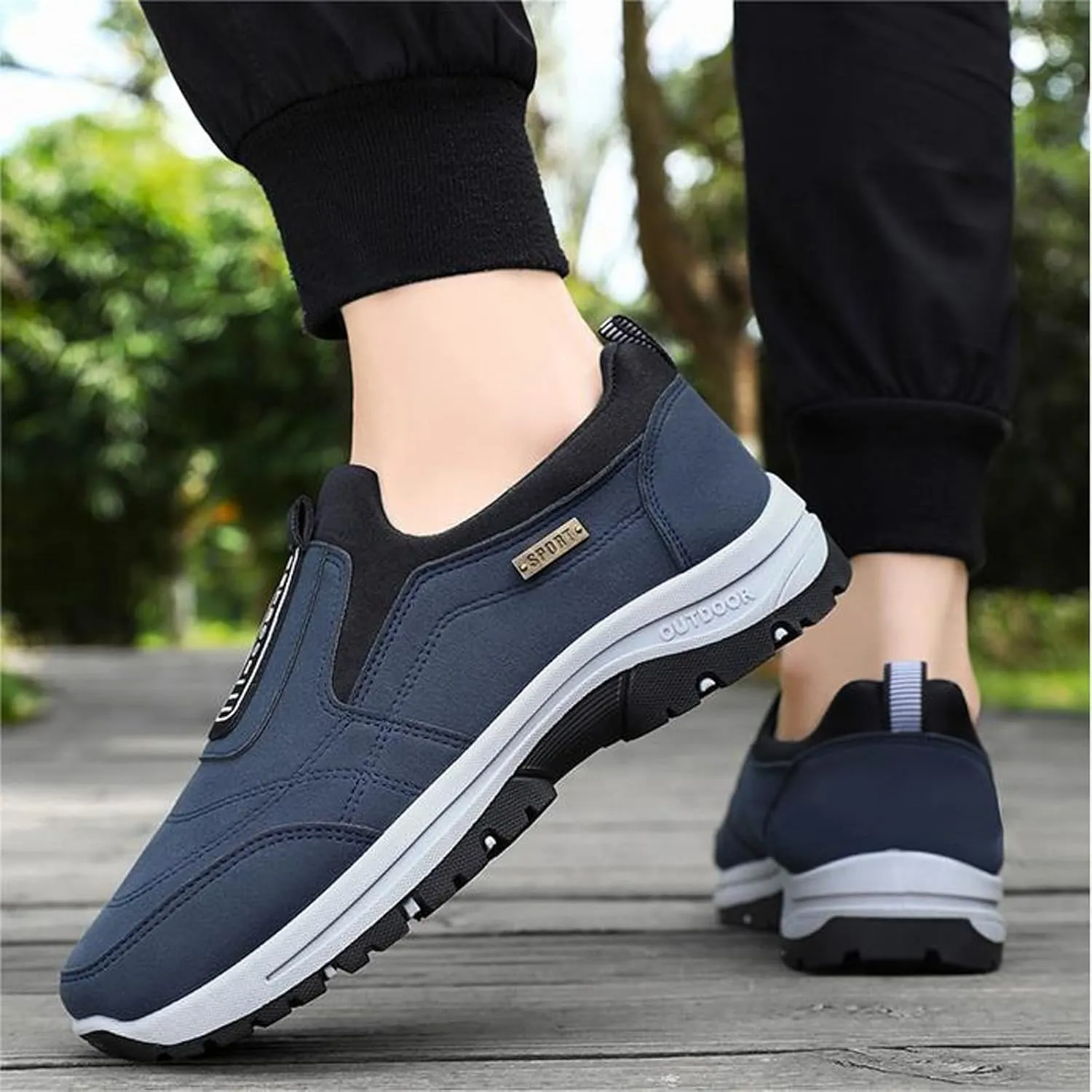 Shoes for Men Golf Hiking Versatile Office Solid Color Work Slip On Loafers
