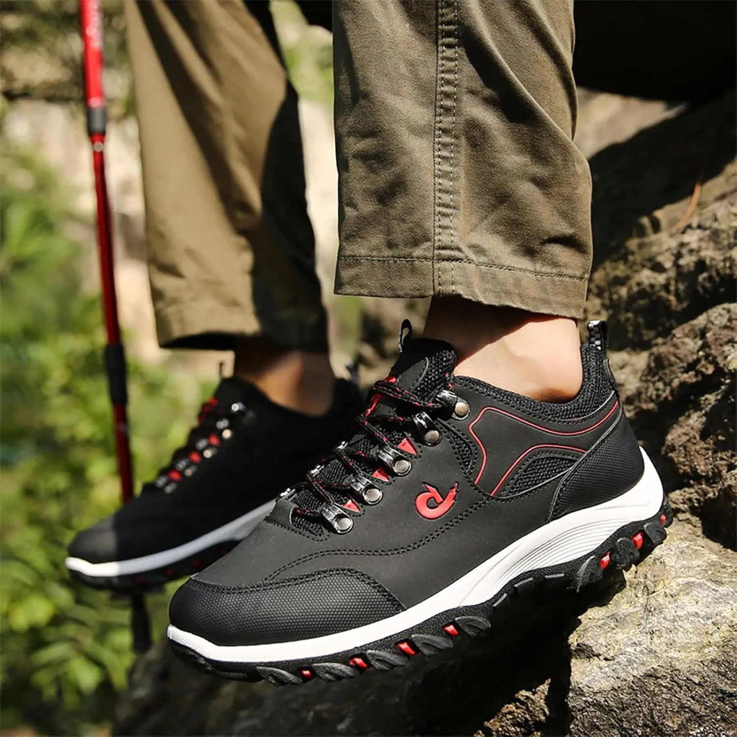 Slip on Loafers Men’s Hiking Shoes Lightweight Walking Shoes Comfortable Trekking and Trail Shoes for Outdoor Driving
