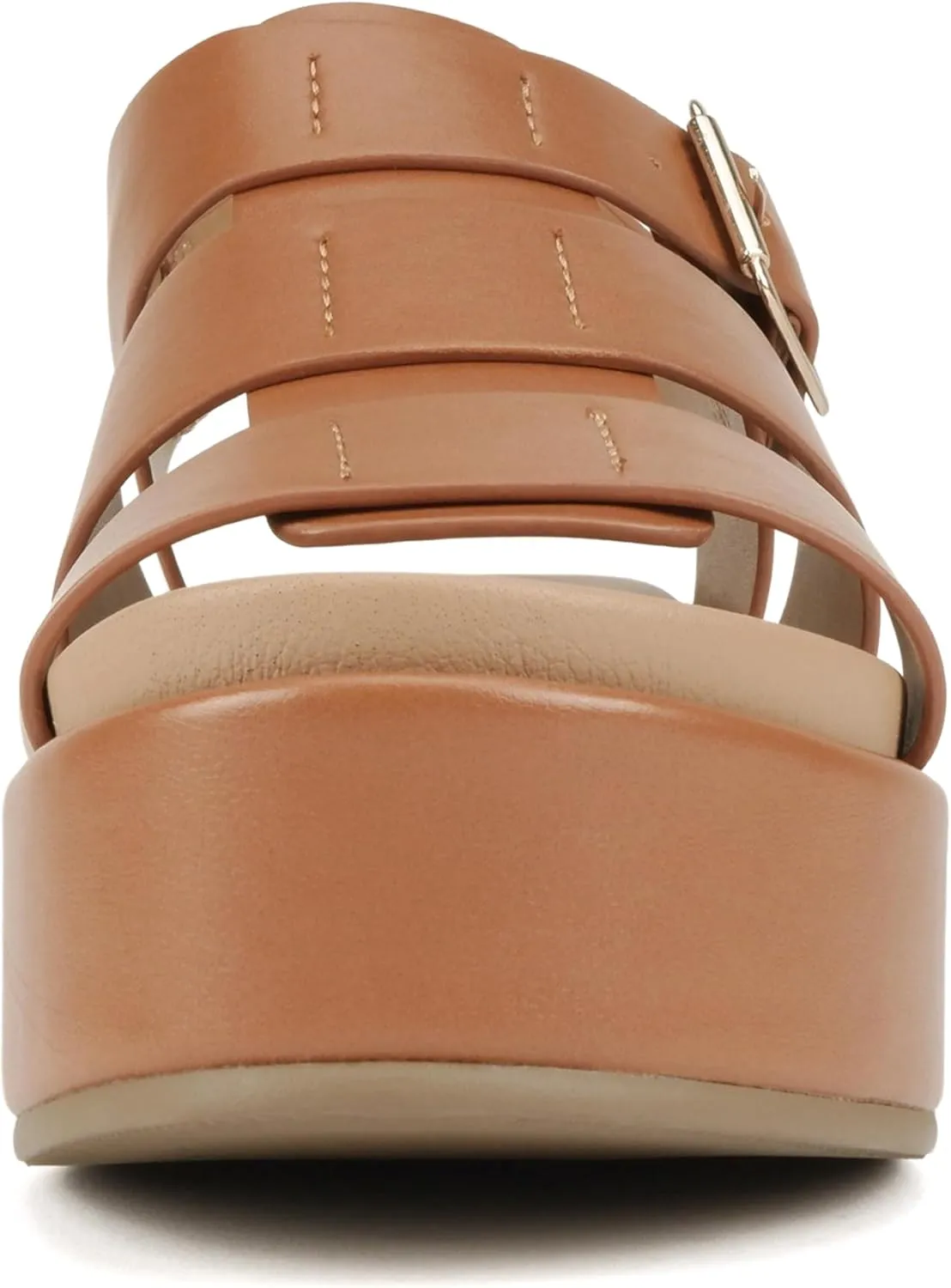 Soda "Bossi ~ Women Round Toe Flatform Fisherman Wedge Sandals with Adjustable Buckle
