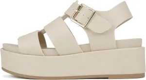 Soda "Bossi ~ Women Round Toe Flatform Fisherman Wedge Sandals with Adjustable Buckle