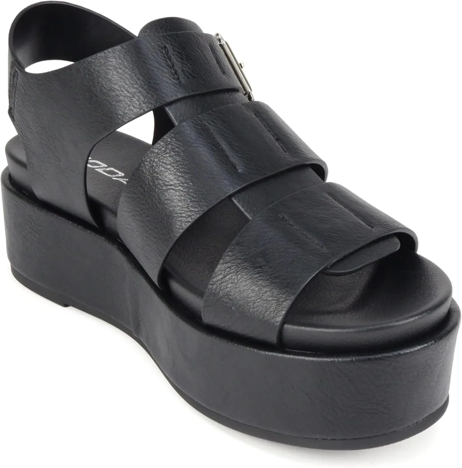 Soda "Bossi ~ Women Round Toe Flatform Fisherman Wedge Sandals with Adjustable Buckle