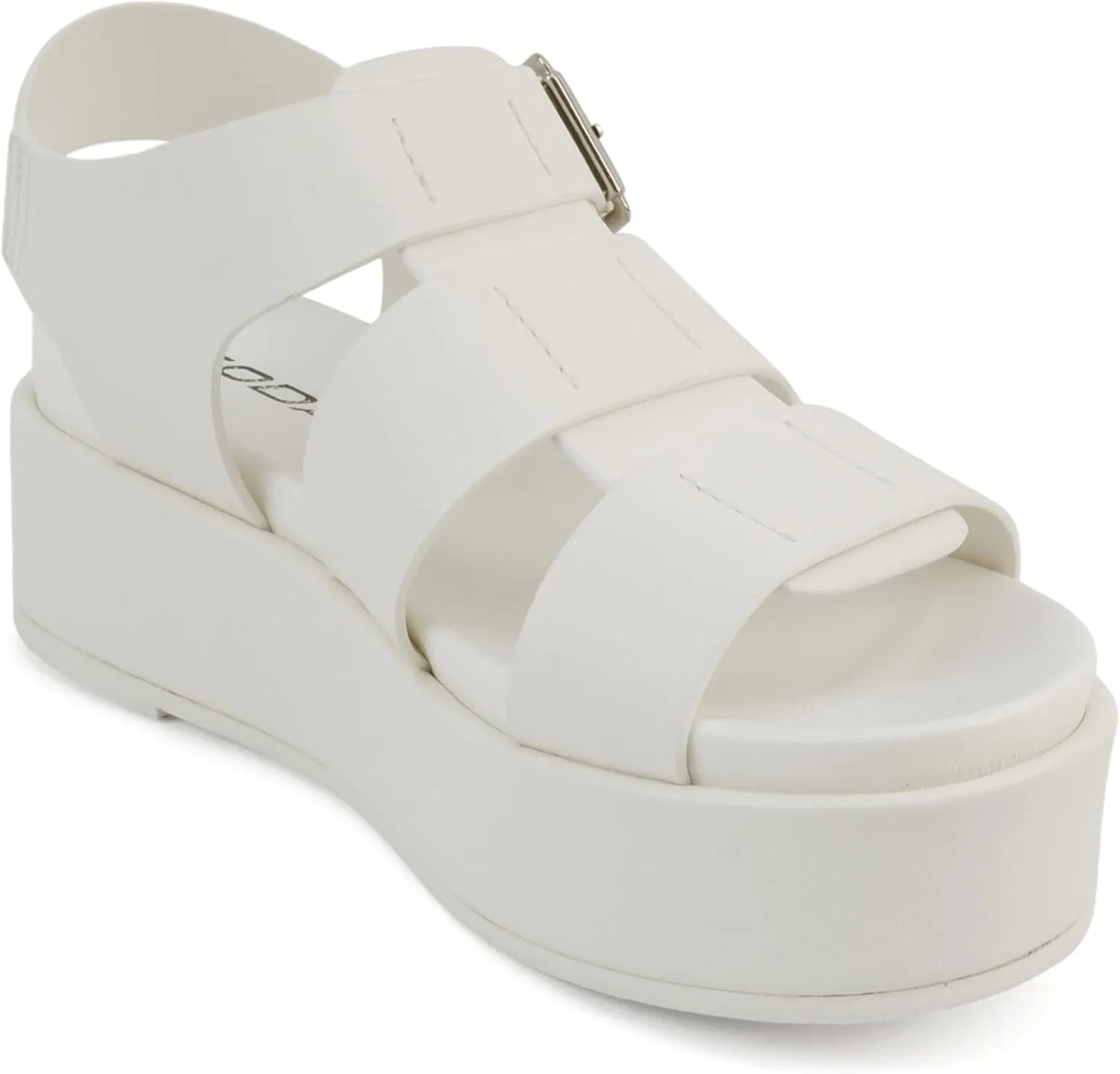 Soda "Bossi ~ Women Round Toe Flatform Fisherman Wedge Sandals with Adjustable Buckle