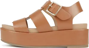 Soda "Bossi ~ Women Round Toe Flatform Fisherman Wedge Sandals with Adjustable Buckle