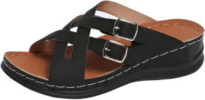 Summer Sandals for Women Comfortable Arch Support Breathable Open Toe Beach Shoes Dressy Platform Wedge Sandals