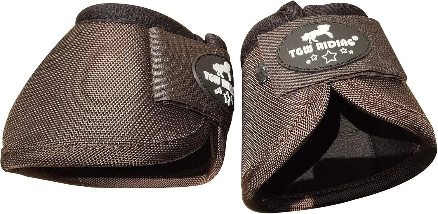 TGW RIDING 2520D Horse Bell Boots No-Turn Horse Bell Boots, Equine Ballistic Hoof Overreach Bell Boot, Pair