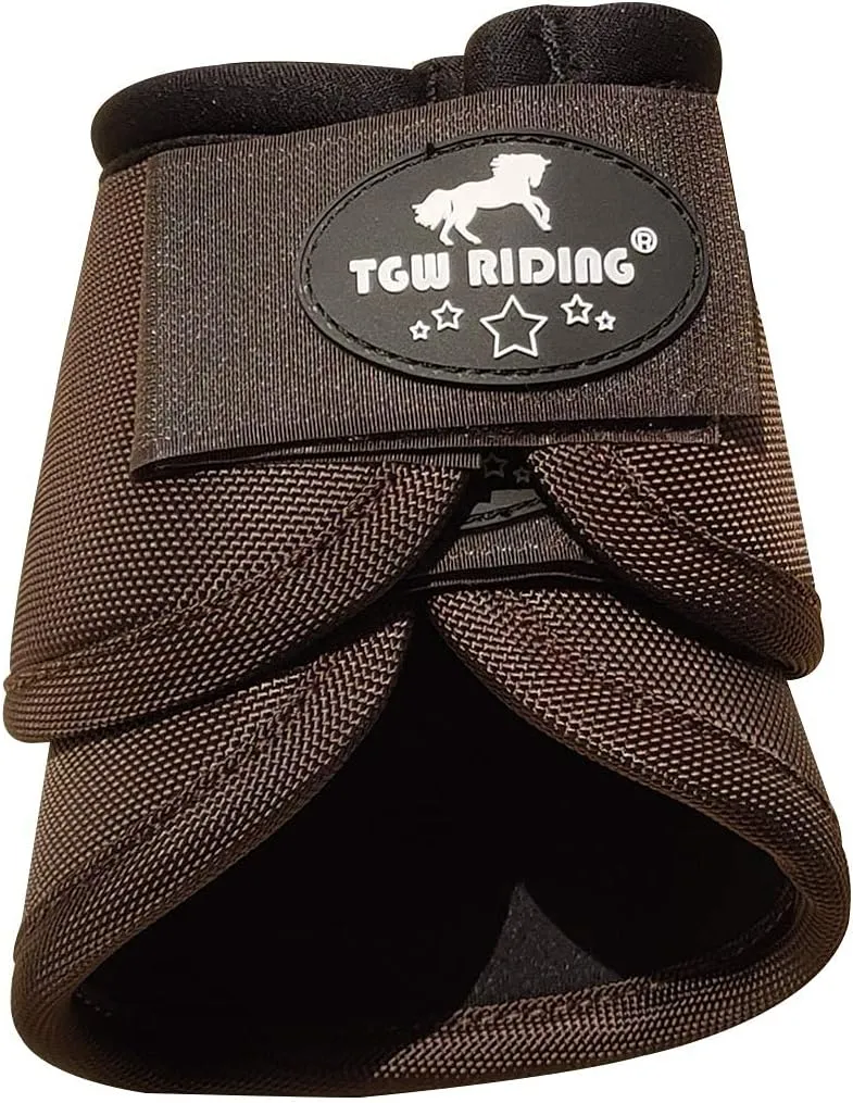 TGW RIDING 2520D Horse Bell Boots No-Turn Horse Bell Boots, Equine Ballistic Hoof Overreach Bell Boot, Pair