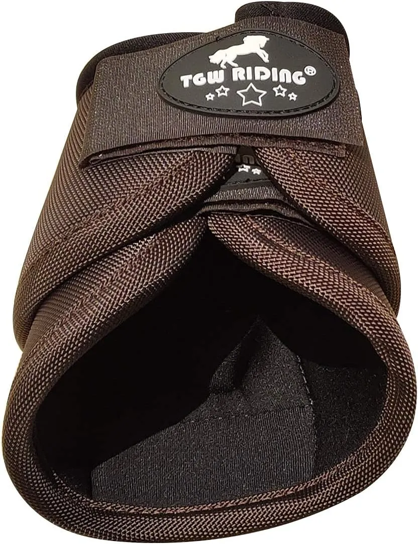 TGW RIDING 2520D Horse Bell Boots No-Turn Horse Bell Boots, Equine Ballistic Hoof Overreach Bell Boot, Pair