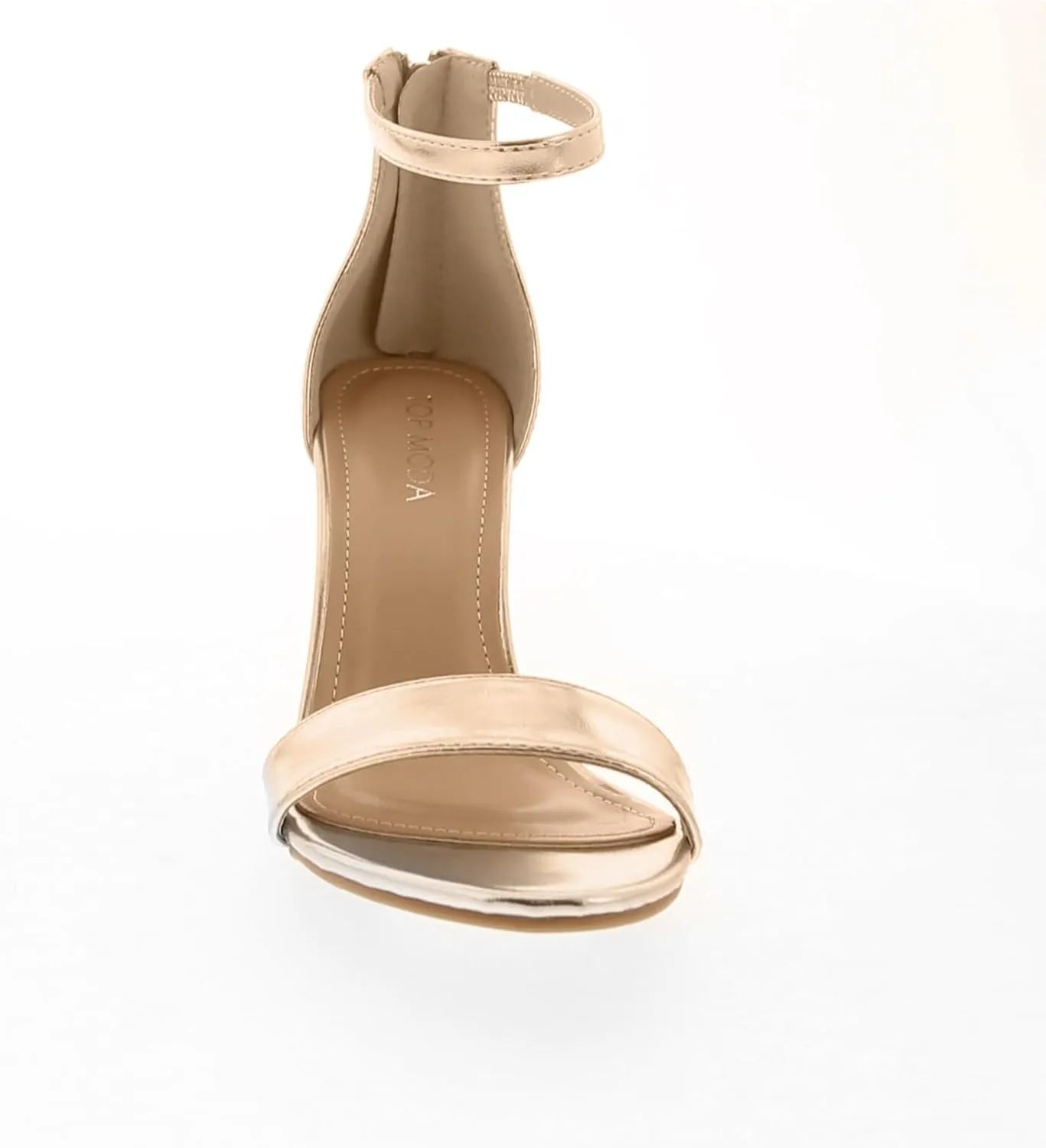 TOP MODA Hannah-1 Ankle Strap Dressy High Heel Sandal, Non-slip Sole, For Wedding, Party, Prom, Evening Wear, or Any Occasion, Sleek Style Block Heel Sandals