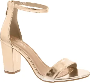 TOP MODA Hannah-1 Ankle Strap Dressy High Heel Sandal, Non-slip Sole, For Wedding, Party, Prom, Evening Wear, or Any Occasion, Sleek Style Block Heel Sandals