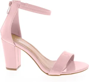 TOP MODA Hannah-1 Ankle Strap Dressy High Heel Sandal, Non-slip Sole, For Wedding, Party, Prom, Evening Wear, or Any Occasion, Sleek Style Block Heel Sandals