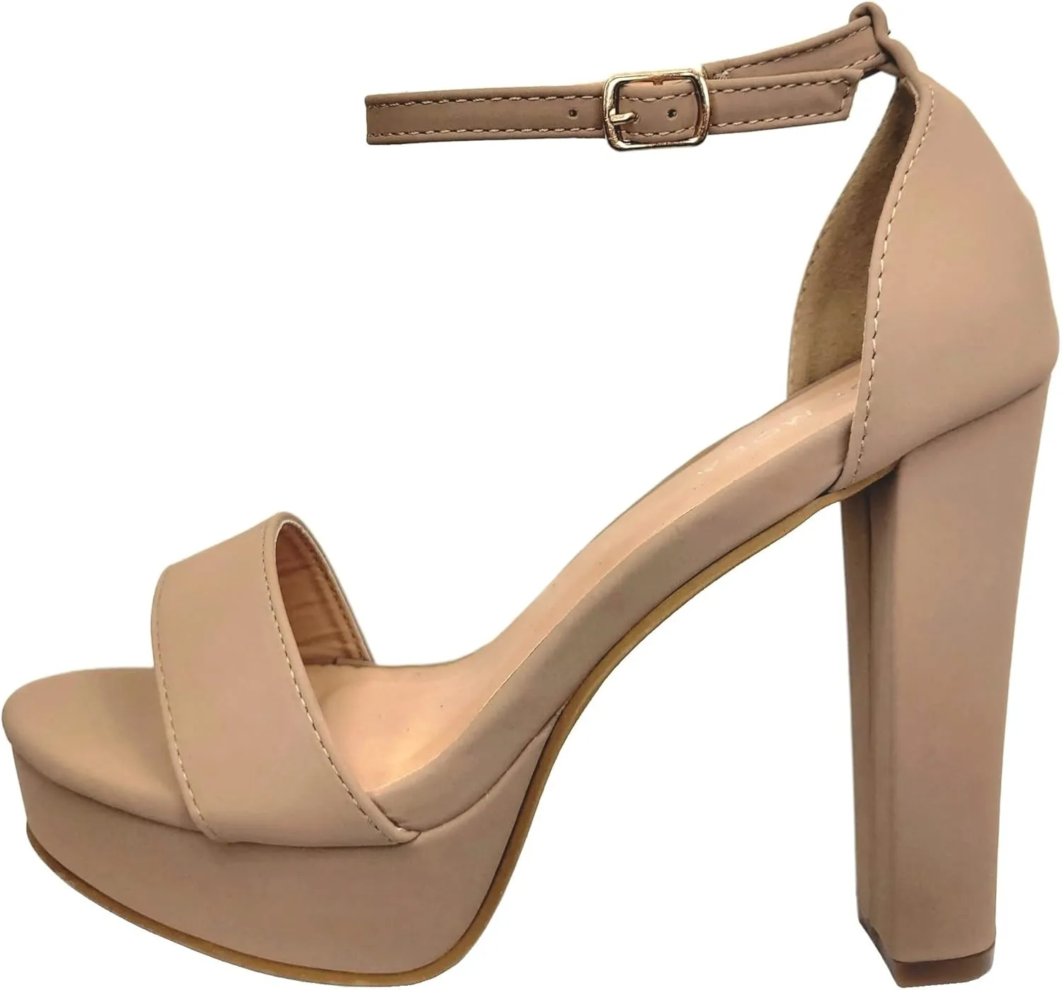 TOP Moda Platform High Heel Open Toe Dress Sandal Over the Toe Strap
