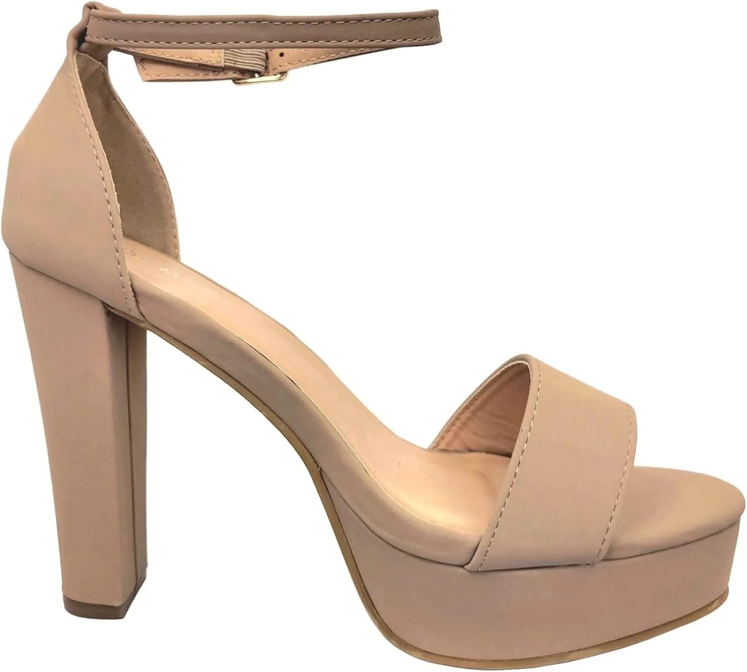 TOP Moda Platform High Heel Open Toe Dress Sandal Over the Toe Strap