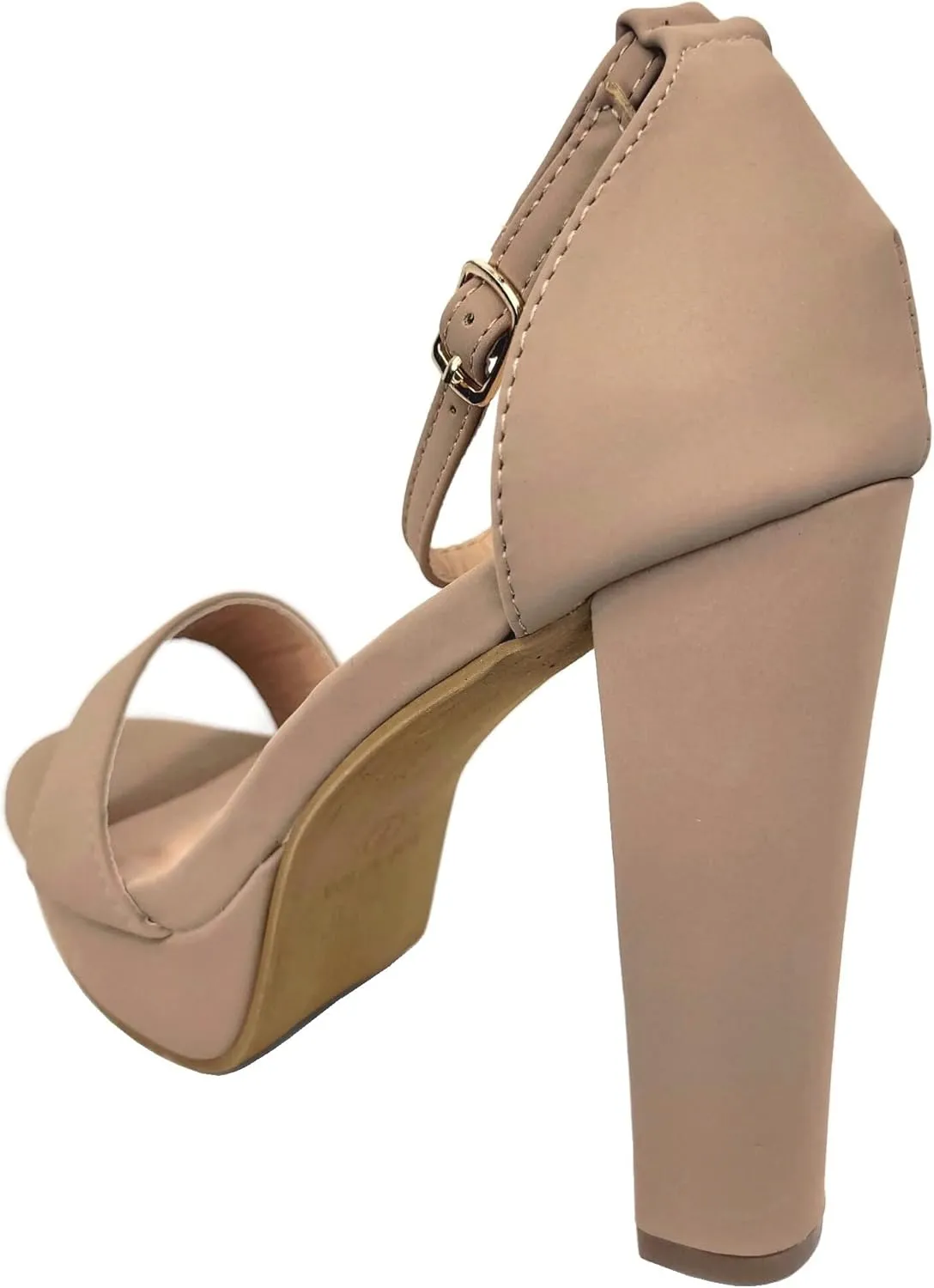 TOP Moda Platform High Heel Open Toe Dress Sandal Over the Toe Strap