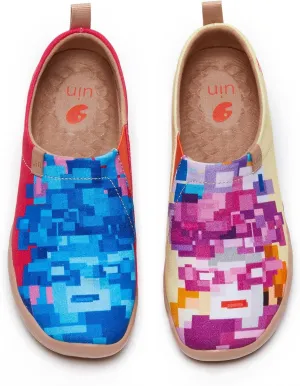 UIN Women's Slip Ons Lightweight Flats Walking Casual Loafers Travel Shoes Toledo Ⅰ Color & Geometry