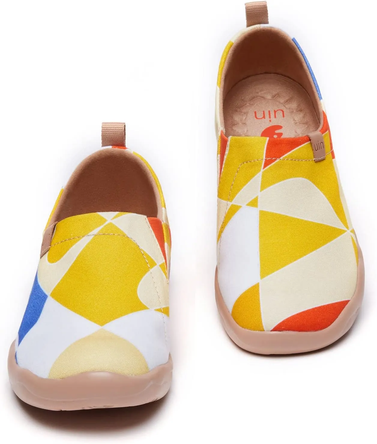 UIN Women's Slip Ons Lightweight Flats Walking Casual Loafers Travel Shoes Toledo Ⅰ Color & Geometry
