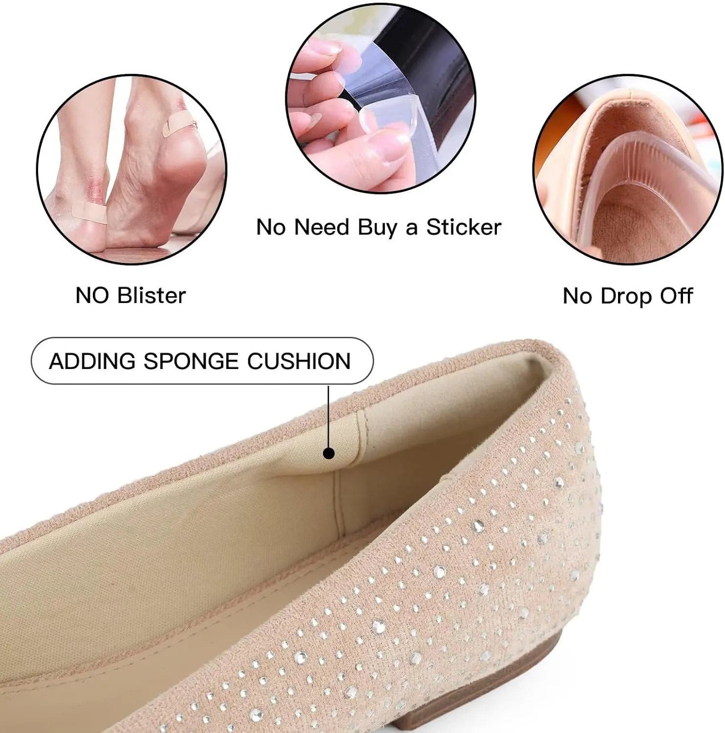 USSHOE Flats Shoes for Women Slip on Round Toe Comfortable Women's Flats Ballet Flats Shoes Loafers