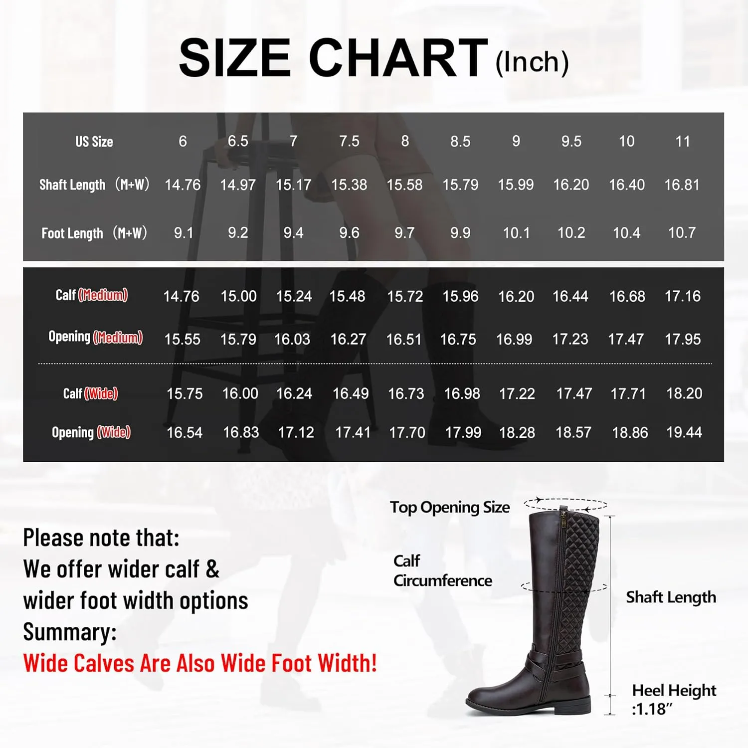 Vepose Women's 949 Knee High Boots,Tall Riding Boots Low Heel with Wide Calf