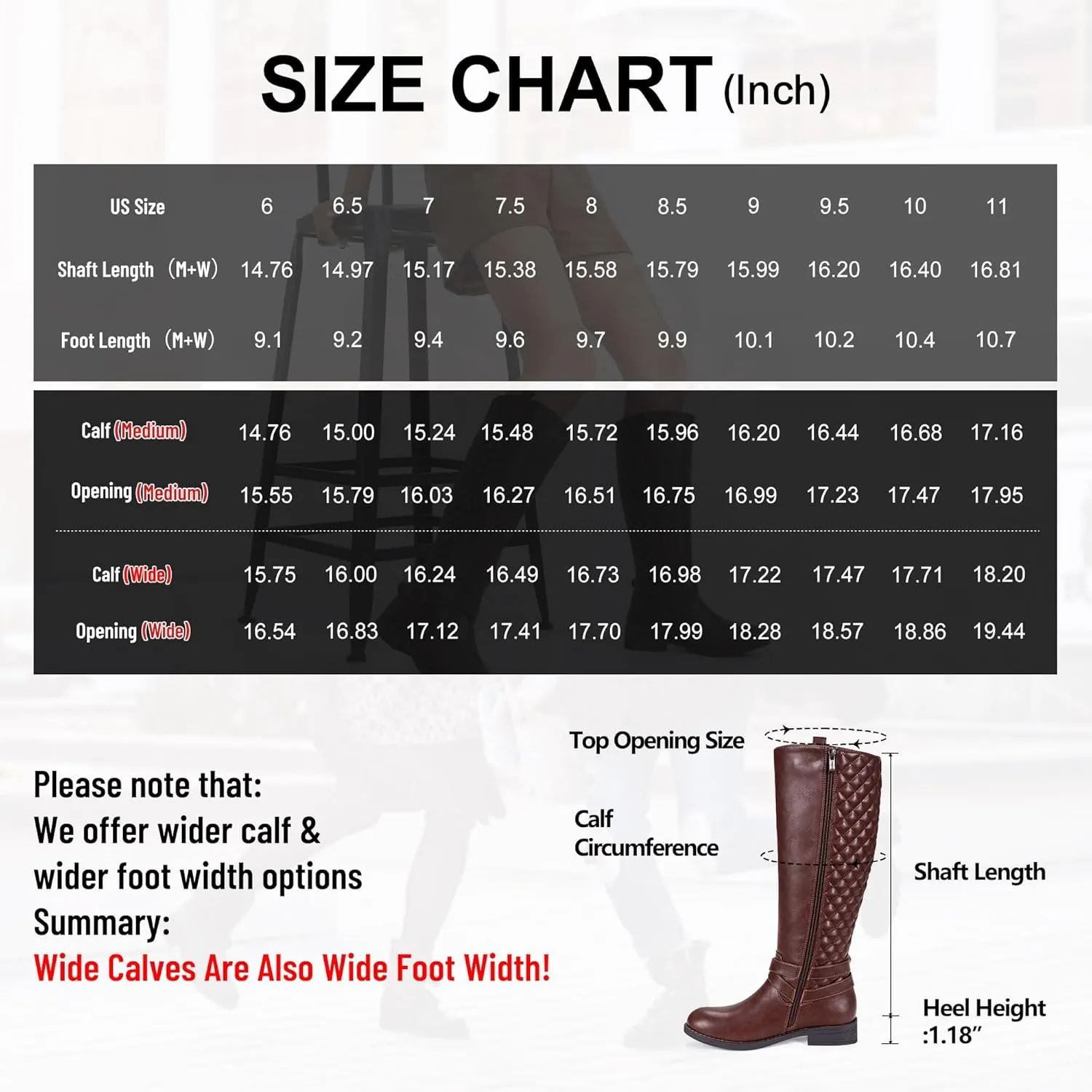 Vepose Women's 949 Knee High Boots,Tall Riding Boots Low Heel with Wide Calf
