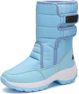 Warm Snow Boots for Women Winter High Top Bootie Anti-Slip Fur Lined Ankle Short Boots Waterproof Slip On Outdoor Shoes