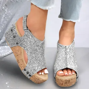 Wedge Sandals for Women,Platform Wedge Sandals Women,Open Toe Buckle Ankle Strap Espadrilles Flatform Wedge Sandal Dressy High Heeled Wedges Comfortable Casual Ladies Boho Beach Shoes Summer Vacation