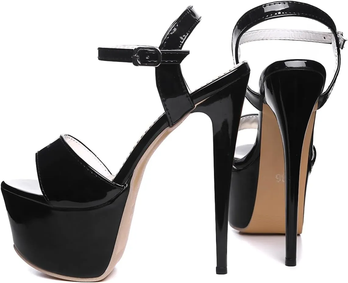 Women Fashion Stiletto High Heels Platform Sandals Open Toe Party Shoes