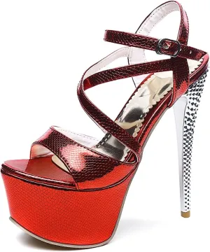 Women Fashion Stiletto High Heels Platform Sandals Open Toe Party Shoes