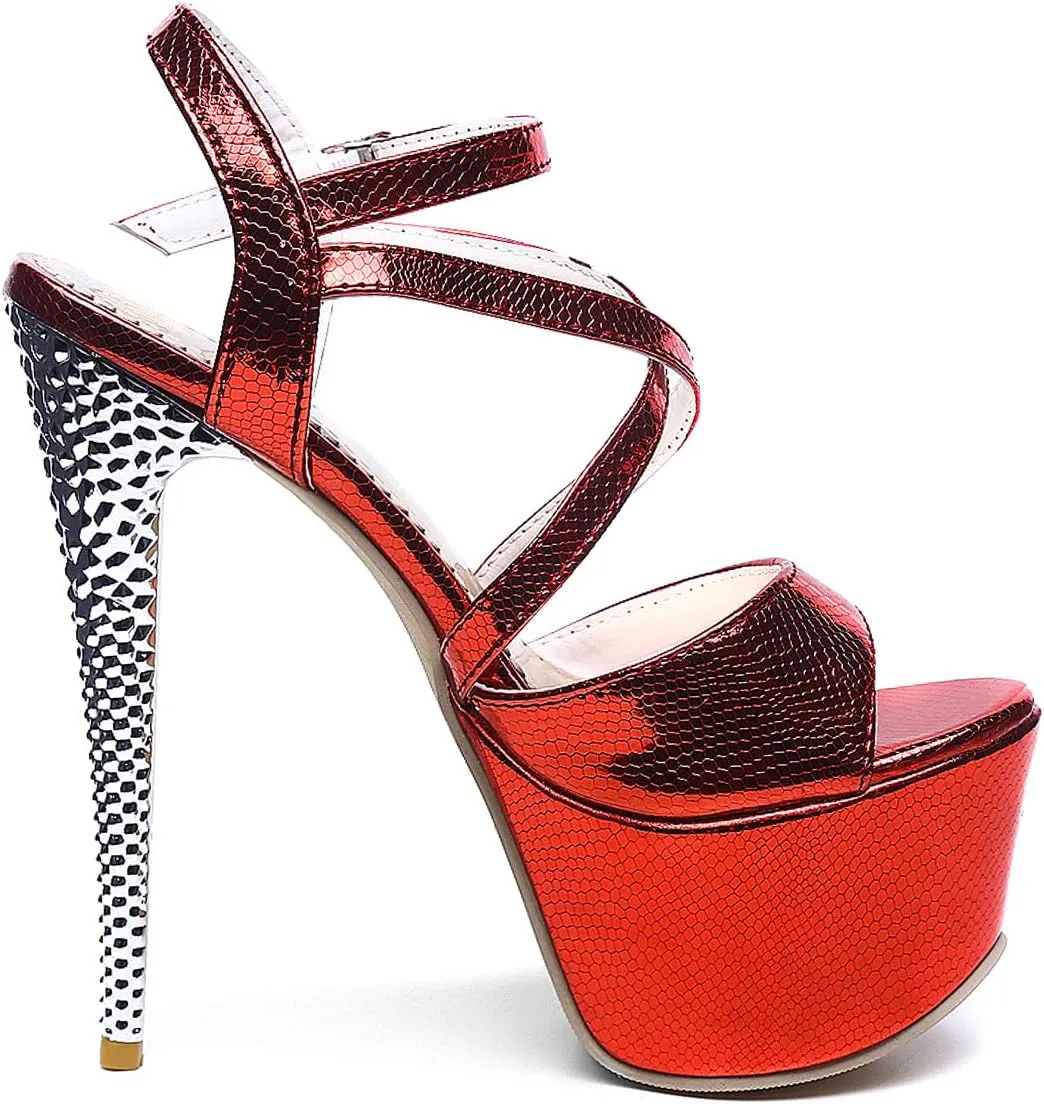 Women Fashion Stiletto High Heels Platform Sandals Open Toe Party Shoes