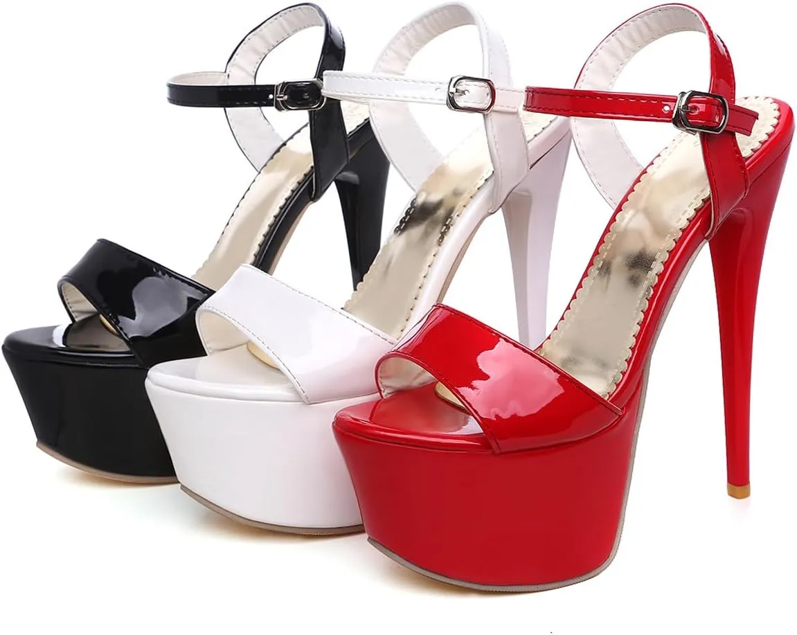 Women Fashion Stiletto High Heels Platform Sandals Open Toe Party Shoes