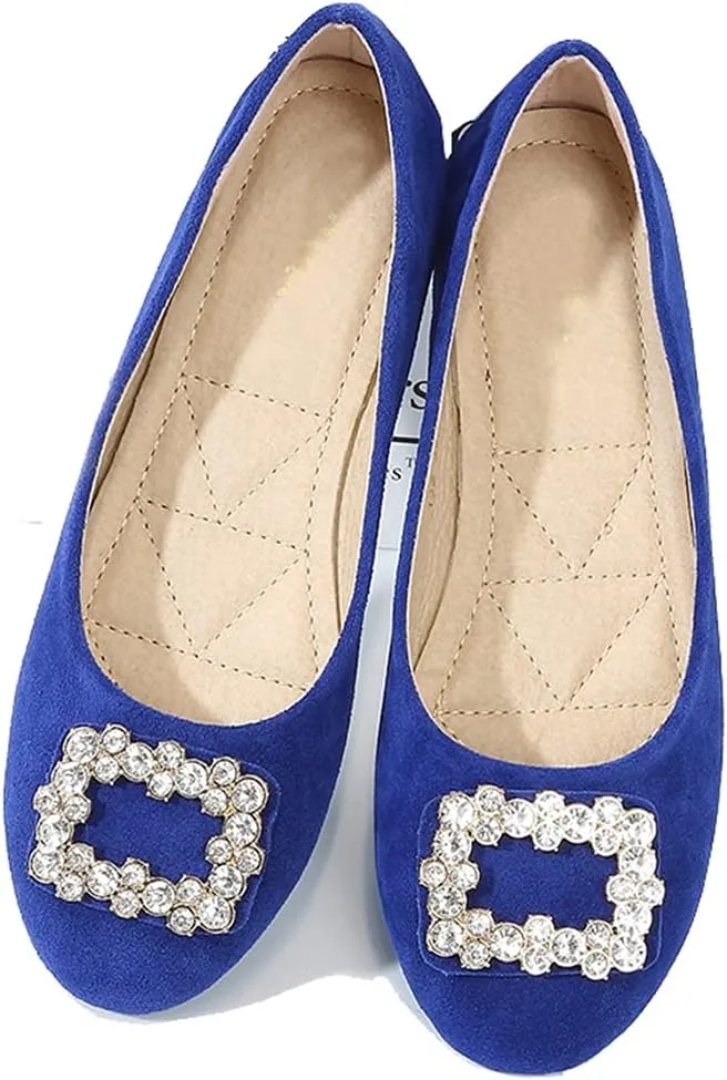 Women Loafers Flat Shoes Rhinestone Bow Summer Slip ons