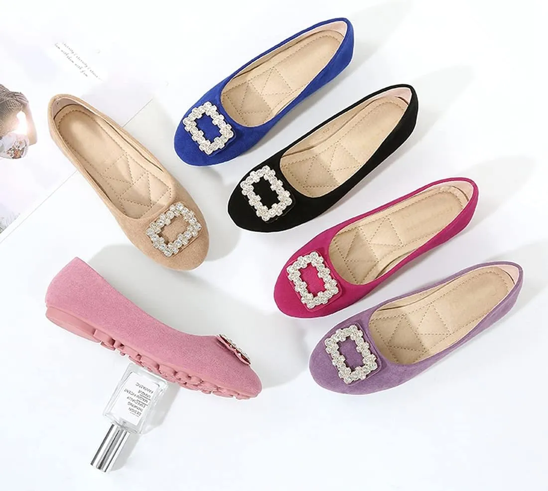 Women Loafers Flat Shoes Rhinestone Bow Summer Slip ons